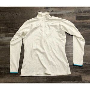 Nike Pro Womens XL White 1/2 Zip Long Sleeve Athletic Pullover